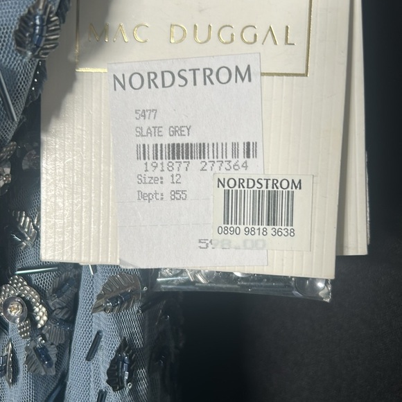 MAC DUGGAL 5477 NWT Floral Embellished Scoop Neck Evening - Picture 7 of 8